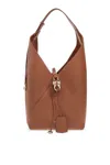 Ferragamo Medium V-shaped Leather Shoulder Bag