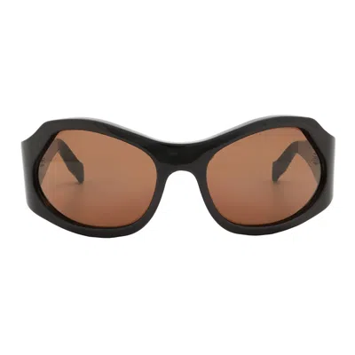 Ferragamo Brown Wrap Ladies Sunglasses Sf1078s 210 59 In Black