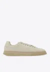 Ferragamo Mascarpone-colored Leather Sneakers