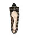 Ferragamo Brush Stroke Effect Ballerinas In Black