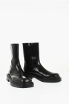 Ferragamo Brushed Leather Formia Booties In Black