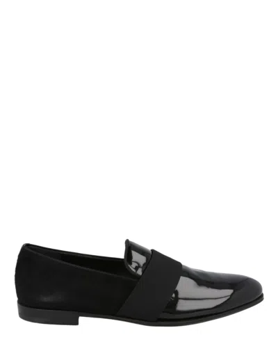Ferragamo Bryden Patent Leather Loafers In Black