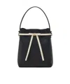 Ferragamo Bucket Bag Mascarpone Bow Salvatore Top Handle In Black