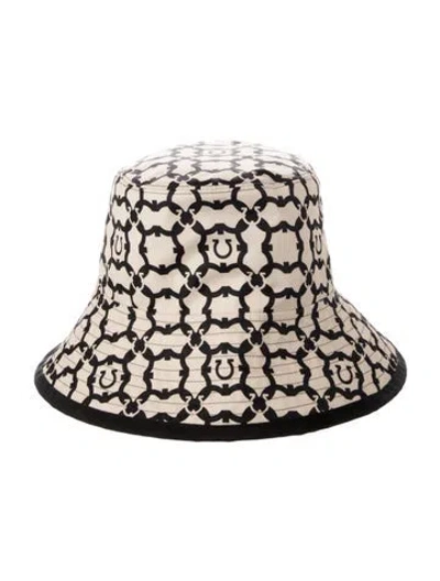 Pre-owned Ferragamo Bucket Hat In Black/neutrals