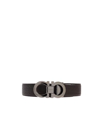 Ferragamo Buckle Belt In Black