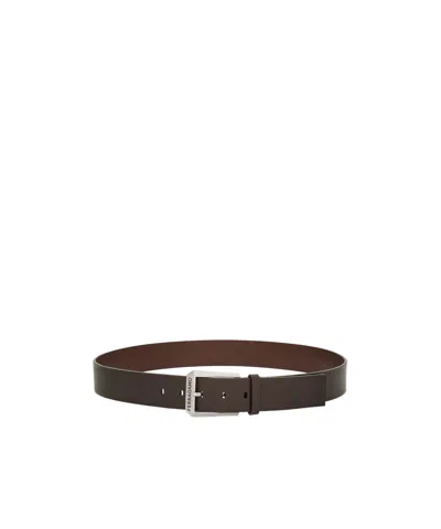 Ferragamo Buckle Belt In Brown