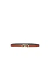 Ferragamo Reversible Gancini Belt In Brown