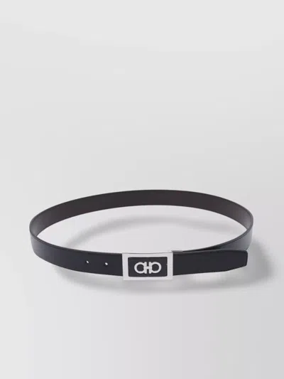 FERRAGAMO BUCKLE BELT REVERSIBLE METAL GANCINI
