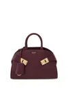 Ferragamo Buckle Charm Hug Tote Bag In Red