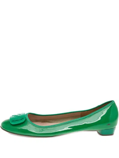 Pre-owned Ferragamo Buckle-detail Ballet Flats