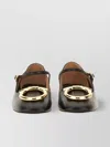 Ferragamo Buckle Detail Gold-tone Hardware Ballerina Shoes