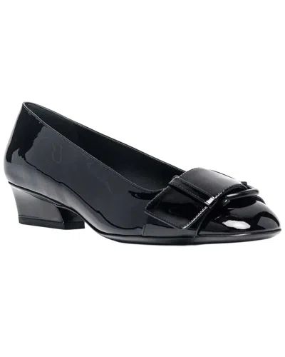 Ferragamo Buckle Detail Leather Pump In Black