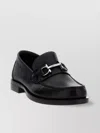 Ferragamo 'buckle Detail Round Toe Loafers'