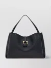 Ferragamo Buckle Strap Soft Structure Shoulder Bag In Black