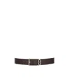 Ferragamo Gancini Double-sided Belt In Black