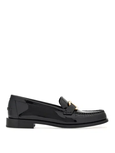 FERRAGAMO BUCKLE LEATHER LOAFERS