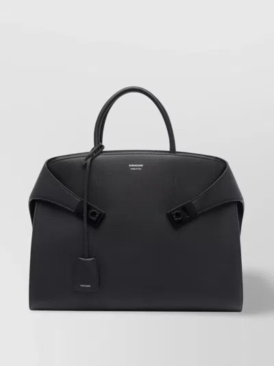 Ferragamo Buckle Strap Laptop Bag Handles Structure