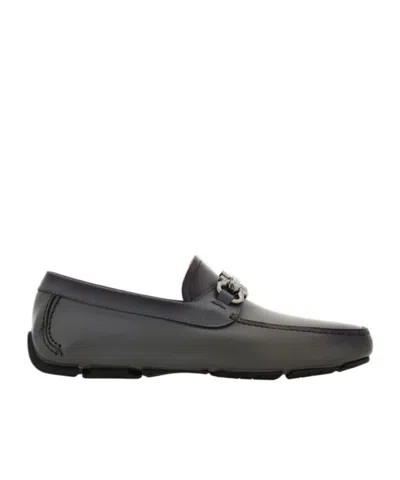 Ferragamo Buckled Business Casual Shoes In Gray