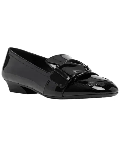 Ferragamo Buckle-detail Leather Loafers In Black