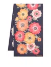 Ferragamo Anemone Print Silk Scarf In Blue