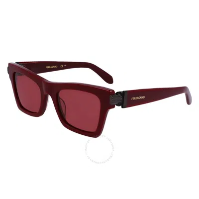 Ferragamo Burgundy Cat Eye Ladies Sunglasses Sf2013s 606 52