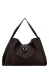 Ferragamo Grape Leather Large Shopping Bag In Red