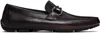 Ferragamo Burgundy Gancini Ornament Driver Loafers