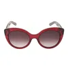Ferragamo Burgundy Gradient Butterfly Ladies Sunglasses Sf964s 634 54 In Brown