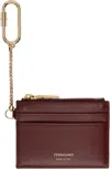 Ferragamo Burgundy Keychain Card Holder In 009 Borgogna Borgog