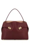 Ferragamo Red Hug Soft Large Shoulder Bag In Colredpla