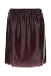 Ferragamo Stretchy Waistband Shiny Short Skirt