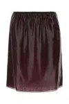 Ferragamo Stretchy Waistband Shiny Short Skirt