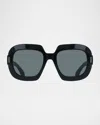 Ferragamo Butterfly Rayon Blend Sunglasses In Black