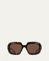 Ferragamo Butterfly Rayon Blend Sunglasses In Brown
