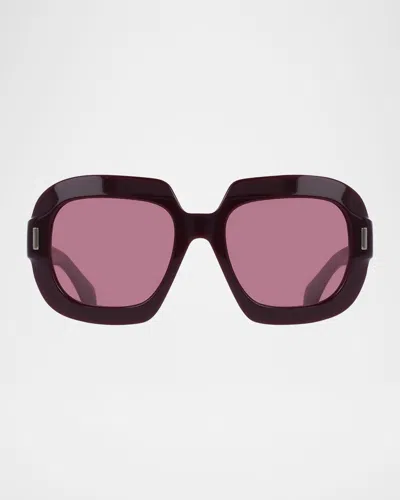 Ferragamo Butterfly Rayon Blend Sunglasses In Black