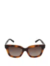 Ferragamo Brown Gradient Rectangular Ladies Sunglasses Sf955s 214 53 In Brown