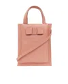 Ferragamo Button Bowknot Shoulder Bag In Nude