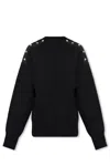 Ferragamo Button Detailed Knitted Sweater In Nero