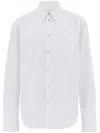 Ferragamo Jacquard Shirt Featuring Gancini Pattern In White