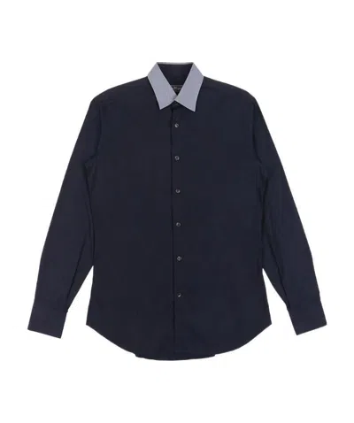 Ferragamo Button-down Shirt In Black