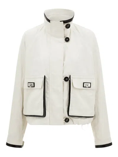 Ferragamo Button-fastening Jacket In White