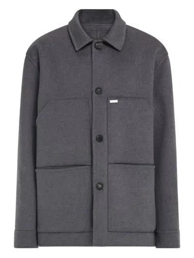 FERRAGAMO BUTTON PATCH SHIRT JACKET
