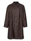 Ferragamo Button-up Parka In Brown