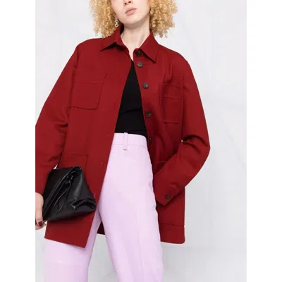 Ferragamo Button-front Overshirt Jacket In White