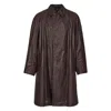 Ferragamo Button-up Parka In Brown