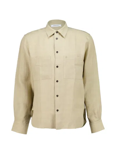 Ferragamo Button-up Patch-pocket Shirt In Multi