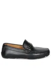 Ferragamo Black Loafers With Ganicini Plaque On The Front