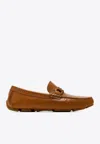 Ferragamo Brown Loafers With Ganicini Plaque On The Front In Leather Man In Brown