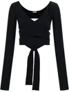 Ferragamo Cache-coeur Sweater In Black
