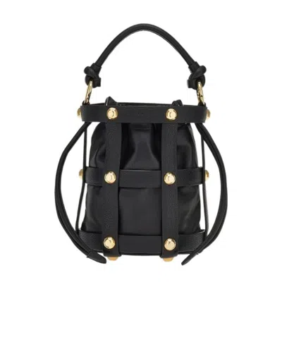 Ferragamo Cage Bucket Bag In Black